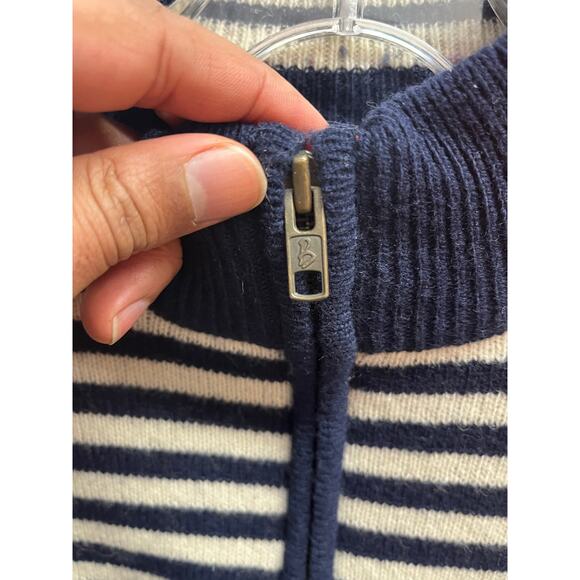 Boden London - Men’s Quarter Zip Wool Sweater/ M/ Navy - Picture 4 of 6